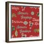 Retro Christmas half drop 3-Holli Conger-Framed Giclee Print