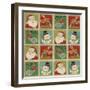 Retro Christmas repeat 1-Holli Conger-Framed Giclee Print