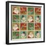 Retro Christmas repeat 1-Holli Conger-Framed Giclee Print