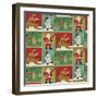 Retro Christmas repeat 2-Holli Conger-Framed Giclee Print