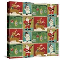 Retro Christmas repeat 2-Holli Conger-Stretched Canvas