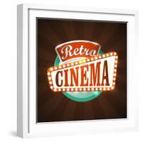 Retro Cinema-zayats-and-zayats-Framed Art Print
