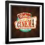 Retro Cinema-zayats-and-zayats-Framed Art Print