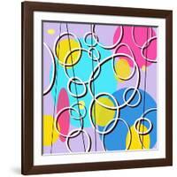 Retro Circles Pattern-null-Framed Giclee Print