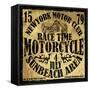 Retro Classic Car Vintage Graphic Design-emeget-Framed Stretched Canvas