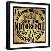 Retro Classic Car Vintage Graphic Design-emeget-Framed Art Print