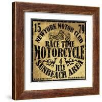 Retro Classic Car Vintage Graphic Design-emeget-Framed Art Print