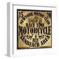 Retro Classic Car Vintage Graphic Design-emeget-Framed Art Print