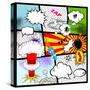 Retro Comic Book Speech Bubbles-Designer_things-Stretched Canvas