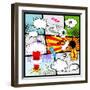 Retro Comic Book Speech Bubbles-Designer_things-Framed Art Print