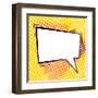 Retro Comic Bubble-deedl-Framed Art Print