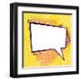 Retro Comic Bubble-deedl-Framed Art Print