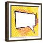 Retro Comic Bubble-deedl-Framed Art Print