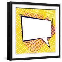 Retro Comic Bubble-deedl-Framed Art Print