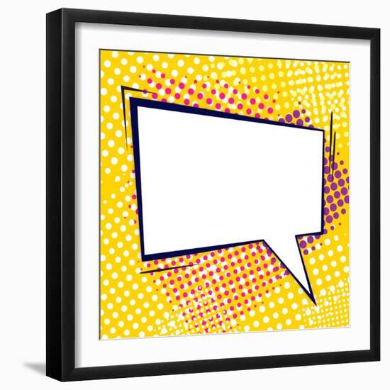 Retro Comic Bubble-deedl-Framed Art Print