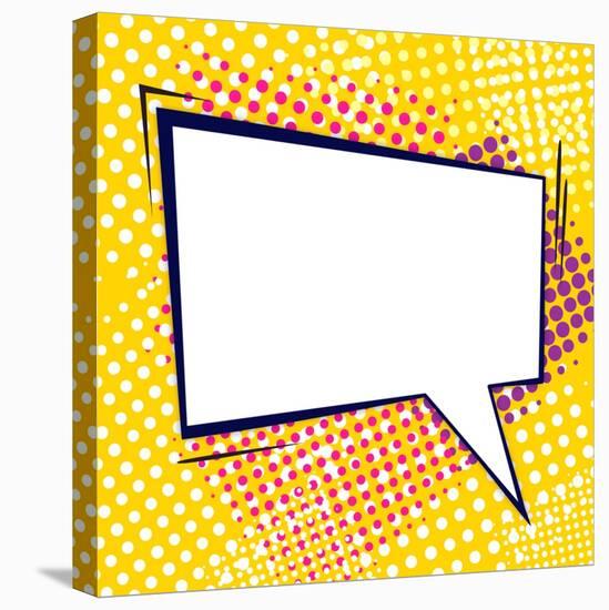 Retro Comic Bubble-deedl-Stretched Canvas