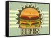 Retro Cover For Fast Food Menu-elfivetrov-Framed Stretched Canvas