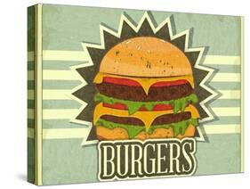 Retro Cover For Fast Food Menu-elfivetrov-Stretched Canvas