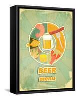 Retro Cover Menu For Beer-elfivetrov-Framed Stretched Canvas