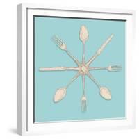 Retro Cutlery-cienpies-Framed Premium Giclee Print