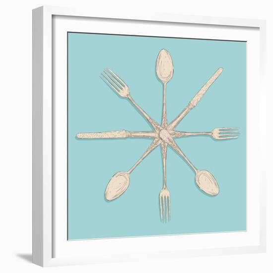 Retro Cutlery-cienpies-Framed Premium Giclee Print