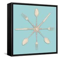 Retro Cutlery-cienpies-Framed Stretched Canvas