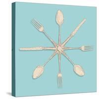 Retro Cutlery-cienpies-Stretched Canvas