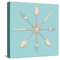 Retro Cutlery-cienpies-Stretched Canvas