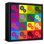 Retro Daisies-kjpargeter-Framed Stretched Canvas