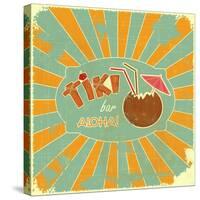 Retro Design Tiki Bar Menu-elfivetrov-Stretched Canvas