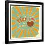 Retro Design Tiki Bar Menu-elfivetrov-Framed Art Print