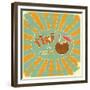 Retro Design Tiki Bar Menu-elfivetrov-Framed Premium Giclee Print