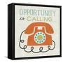 Retro Desktop Phone-Michael Mullan-Framed Stretched Canvas