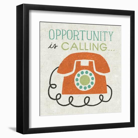 Retro Desktop Phone-Michael Mullan-Framed Art Print