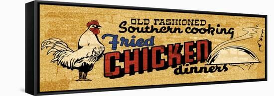 Retro Diner Chicken-null-Framed Stretched Canvas