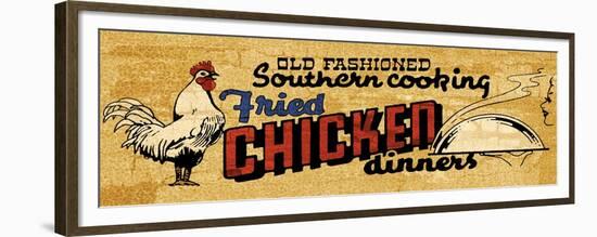 Retro Diner Chicken-null-Framed Premium Giclee Print