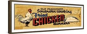 Retro Diner Chicken-null-Framed Premium Giclee Print