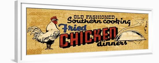 Retro Diner Chicken-null-Framed Premium Giclee Print