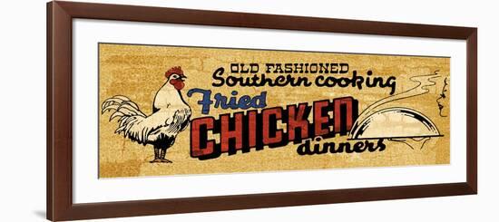 Retro Diner Chicken-null-Framed Art Print