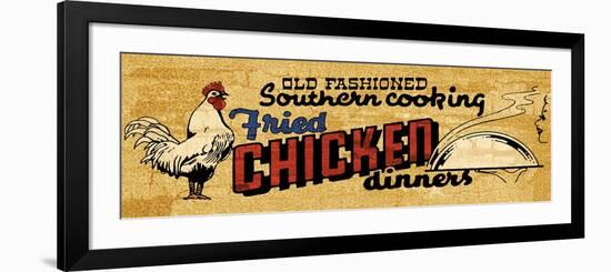 Retro Diner Chicken-null-Framed Art Print