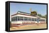 Retro Diner, Golden Arrow-null-Framed Stretched Canvas