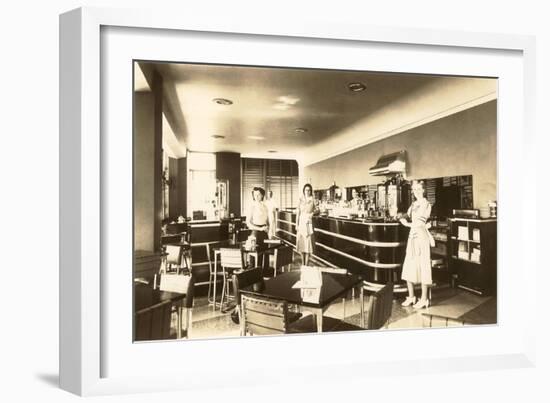 Retro Diner Photo-null-Framed Art Print