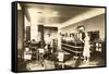 Retro Diner Photo-null-Framed Stretched Canvas