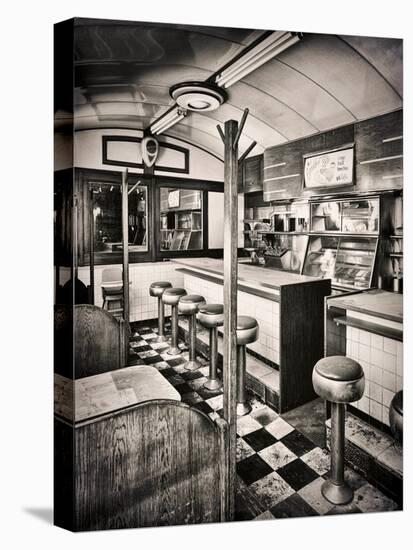 Retro Diner-Mindy Sommers-Stretched Canvas