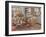 Retro Dining Room-null-Framed Art Print