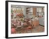 Retro Dining Room-null-Framed Art Print