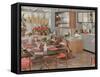 Retro Dining Room-null-Framed Stretched Canvas