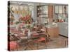 Retro Dining Room-null-Stretched Canvas