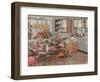 Retro Dining Room-null-Framed Art Print