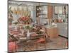 Retro Dining Room-null-Mounted Art Print